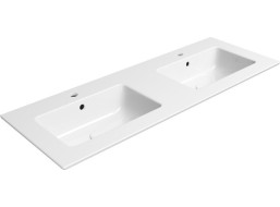 GSI PURA keramické dvojumyvadlo Slim 122x46cm, bílá ExtraGlaze 8888111