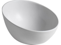 Sapho DOME OBLIQUO keramické umyvadlo na desku, Ø 44, 5cm, bílá WH031