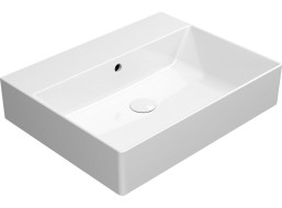 GSI KUBE X keramické umyvadlo 60x47cm, bez otvoru, bílá ExtraGlaze 9431011