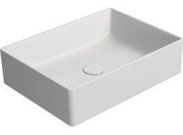 GSI KUBE X keramické umyvadlo na desku, 50x37cm, bílá mat 942909