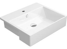 GSI KUBE X keramické umyvadlo polozápustné 55x47cm, bílá ExtraGlaze 9434111