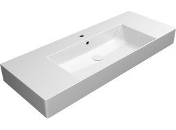 GSI KUBE X keramické umyvadlo 120x47cm, s odkládacími plochami, bílá ExtraGlaze 9452111