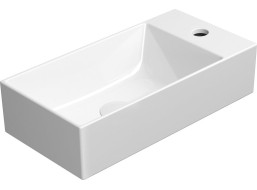 GSI KUBE X keramické umývátko 50x25cm, pravé/levé, bílá ExtraGlaze 9486111