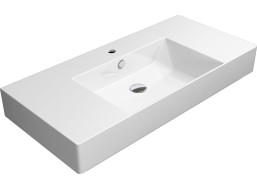 GSI KUBE X keramické umyvadlo 100x47cm, s odkládacími plochami, bílá ExtraGlaze 9451111