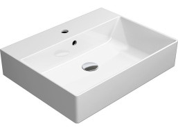 GSI KUBE X keramické umyvadlo 60x47cm, broušená spodní hrana, bílá mat 94319109