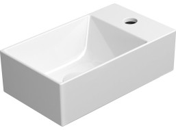 GSI KUBE X keramické umývátko 40x23cm, pravé/levé, bílá ExtraGlaze 9484111