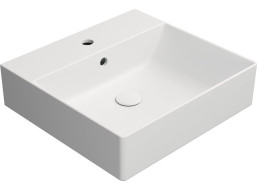 GSI KUBE X keramické umyvadlo 50x47cm, broušená spodní hrana, bílá mat 94309109