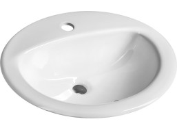 Aqualine Keramické umyvadlo, zápustné, 52x45cm, bílá 55227
