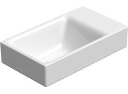 GSI NUBES keramické umývátko 40x23cm, bez otvoru, pravé/levé, bílá ExtraGlaze 9636011
