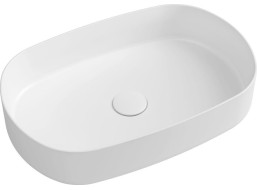 Isvea INFINITY OVAL keramické umyvadlo na desku, 55x36cm, bílá 10NF65055