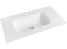 Sapho TREOS umyvadlo 76, 6x51, 3 cm, rockstone, bílá mat TS077-0101