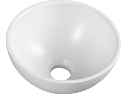 Sapho MINOR umývátko na desku, litý mramor, Ø 26cm, bílá MR260