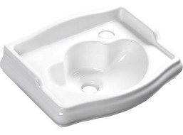 Kerasan RETRO keramické umývátko 41x30cm, otvor pro baterii vpravo, bílá 103301DX