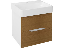 Sapho MEDIENA umyvadlová skříňka 57x50, 7x48, 5cm, bílá mat/dub natural MD062