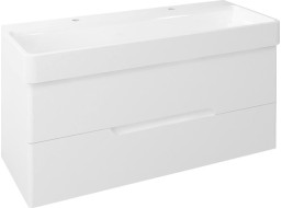 Sapho MEDIENA umyvadlová skříňka 117x50, 5x48, 5cm, bílá mat/bílá mat MD120