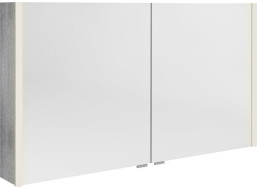 Sapho ALIX galerka s LED osvětlením, 2x dvířka, 126x70x17, 5cm, dub stříbrný AX126-0011