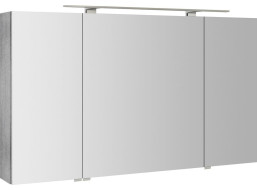 Sapho RIWA galerka s LED osvětlením, 3x dvířka, 121x70x17cm, dub stříbrný RIW120-0011