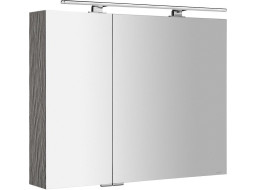 Sapho MIRRÓ galerka s LED osvětlením, 90x70x16cm, dub stříbrný MC090-0011