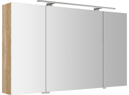 Sapho RIWA galerka s LED osvětlením, 3x dvířka, 121x70x17cm, dub alabama RIW120-0022