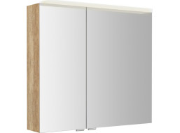 Sapho LINEX galerka s LED osvětlením, 80x70x15cm, dub alabama LX080-0022
