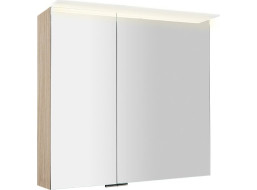 Sapho LINEX galerka s LED osvětlením, 80x70x15cm, jilm bardini LX080-0013