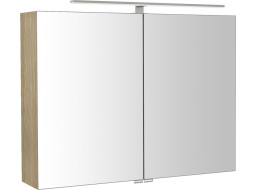 Sapho RIWA galerka s LED osvětlením, 81x70x17cm, jilm bardini RIW080-0013