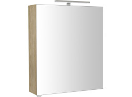 Sapho RIWA galerka s LED osvětlením, 60x70x17cm, jilm bardini RIW060-0013