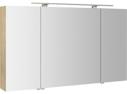 Sapho RIWA galerka s LED osvětlením, 3x dvířka, 121x70x17cm, jilm bardini RIW120-0013