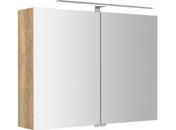 Sapho RIWA galerka s LED osvětlením, 81x70x17cm, dub alabama RIW080-0022
