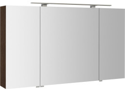 Sapho MIRRÓ galerka s LED osvětlením, 3x dvířka, 120x70x16cm, borovice rustik MC121-0016