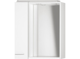 Aqualine ZOJA/KERAMIA FRESH galerka s LED osvětlením, 60x60x14cm, levá, bílá 45021