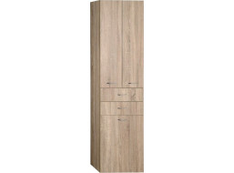 Aqualine ZOJA/KERAMIA FRESH skříňka vysoká s košem 50x184x29cm, dub platin 51295