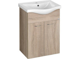 Aqualine KERAMIA FRESH umyvadlová skříňka 51, 1x74x34cm, dub platin 50058