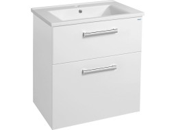 Aqualine VEGA umyvadlová skříňka 62x72, 6x43, 6cm, 2x zásuvka, bílá VG063