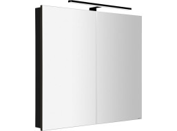 Sapho GRETA galerka s LED osvětlením, 81x70x14cm, černá mat GR085-0035