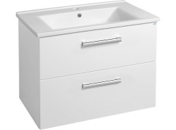 Aqualine VEGA umyvadlová skříňka 72x57, 6x43, 6cm, 2x zásuvka, bílá VG073