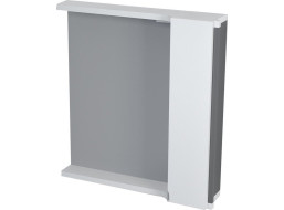 Sapho PULSE galerka s LED osvětlením, 75x80x17cm, pravá, bílá/antracit PU078-3034