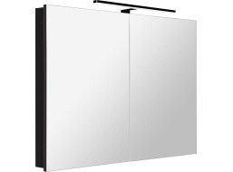 Sapho GRETA galerka s LED osvětlením, 101x70x14cm, černá mat GR105-0035