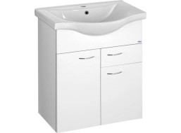 Aqualine KERAMIA FRESH umyvadlová skříňka, 1 zásuvka, 60, 6x74x34cm, bílá 50064A