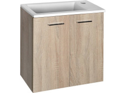 Aqualine ZOJA/KERAMIA FRESH umyvadlová skříňka 49x50x24, 5cm, dub platin 51047DP