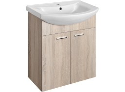 Aqualine ZOJA umyvadlová skříňka 61, 5x74x32, 5cm, dub platin, 2x dvířka 51163