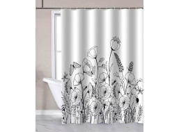 Aqualine Sprchový závěs 180x180cm, polyester, vlčí mák ZP017