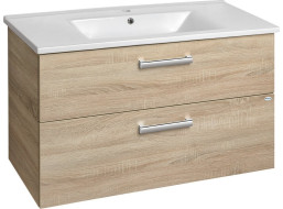 Aqualine VEGA umyvadlová skříňka 97x60x43, 8cm, 2x zásuvka, dub platin VG903