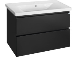 Aqualine ALTAIR umyvadlová skříňka 86, 5x60x45cm, černá mat AI690