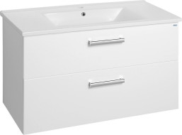 Aqualine VEGA umyvadlová skříňka 97x60x43, 6cm, 2x zásuvka, bílá VG103