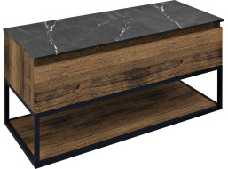 Sapho SKARA umyvadlová skříňka 100x50x45cm, černá mat/dub collingwood CG009-1919