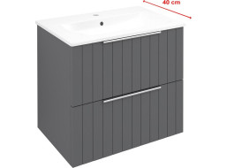 Sapho CIRASA umyvadlová skříňka 58x54x39cm, carina strip CR592-4141S