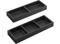 Sapho LINDO boční organizér, sada 2ks, 114x323mm, plast, antracit LD002