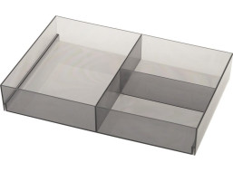 Sapho Organizér do zásuvky, 202x50x302 mm, plast, kouřová 909