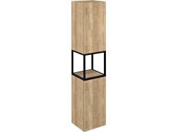 Sapho SKARA skříňka 35x171x32cm, 2x dvířka, levá/pravá, černá mat/dub Alabama CG010-2222